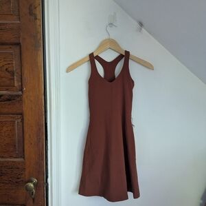 GIRLFRIEND COLLECTIVE Lola V-Neck Workout Dress Built-in Shorts Bra NEW Size XXS